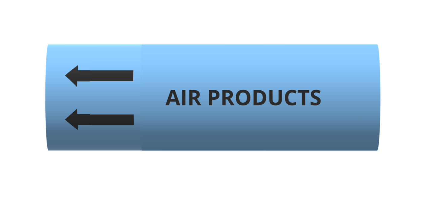 Air Products - BS1710 roll form pipe markers