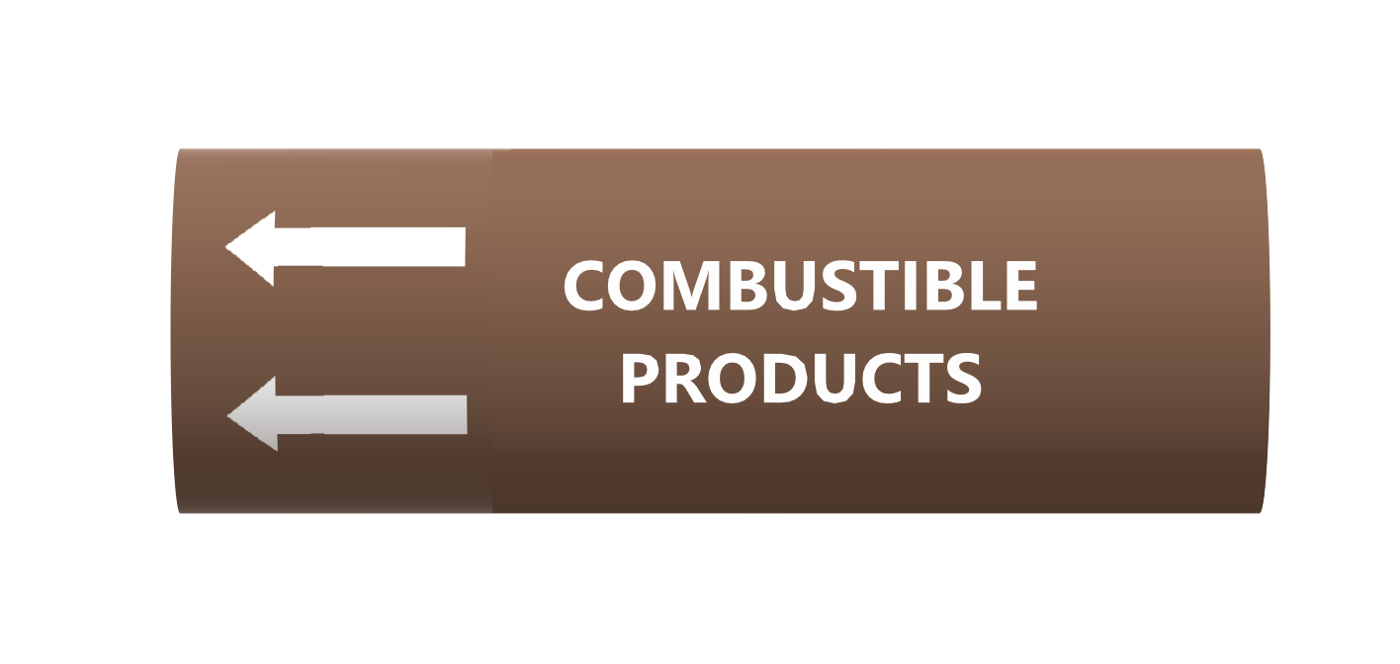 Combustible Fluids - BS1710 roll form pipe markers