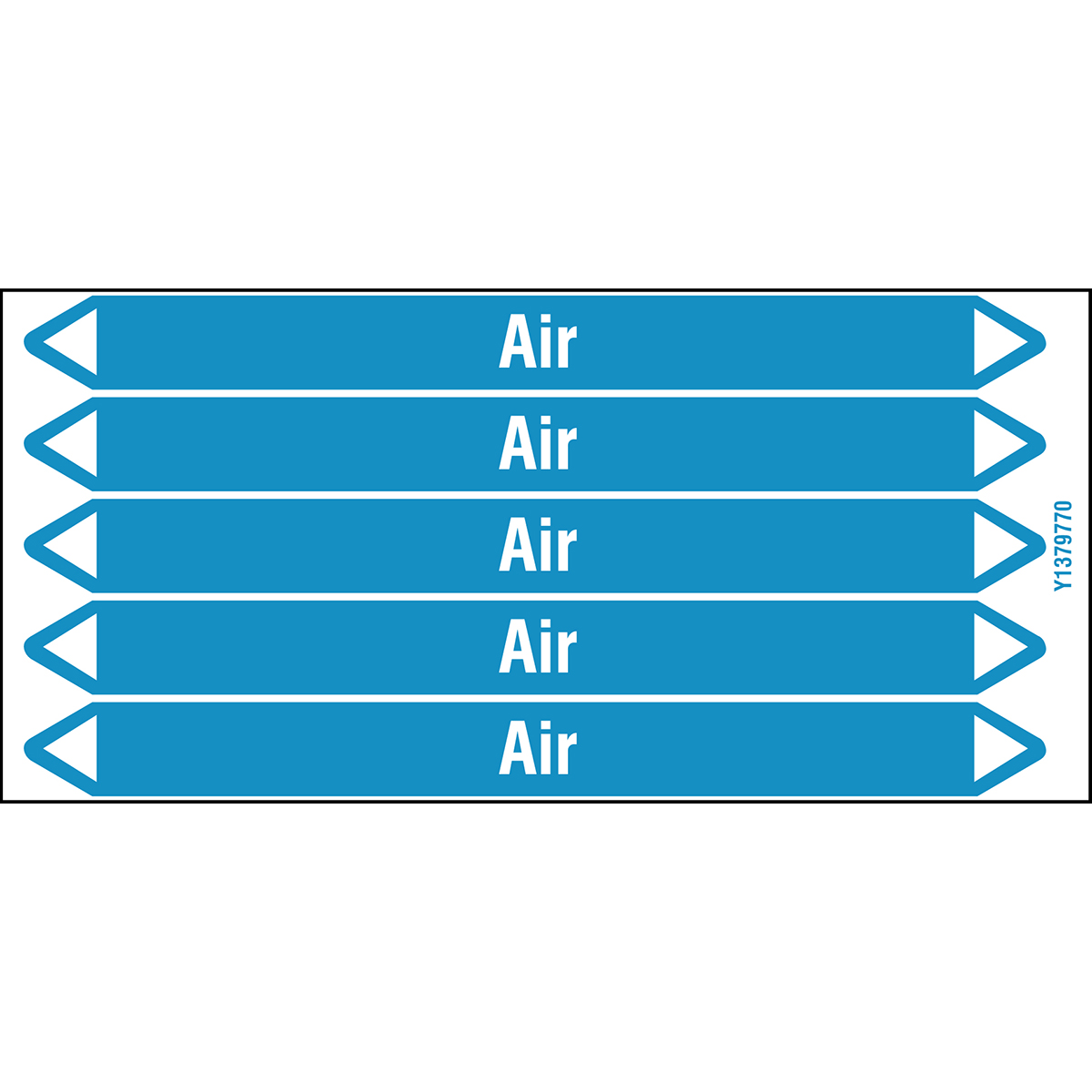 Air Products - European Style Individual Pipe Markers on a card