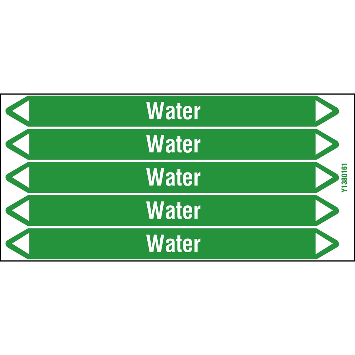 Water products - European Style Individual peel Off pipe markers on a card