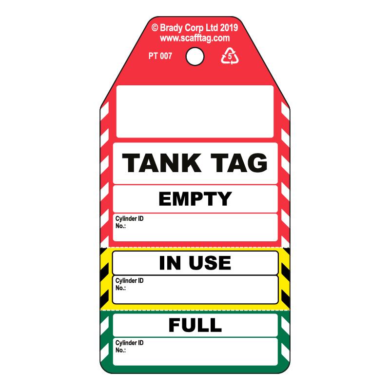 50 x Tank Tag 3 Part Tags