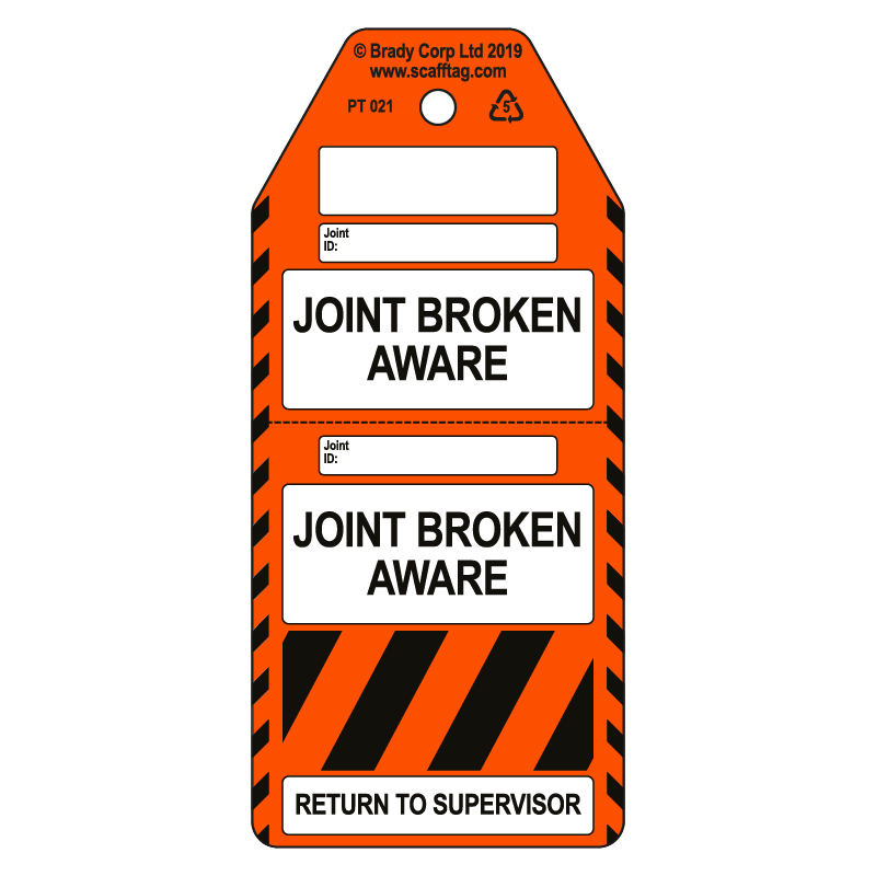 50 x Joint Broken Aware tags