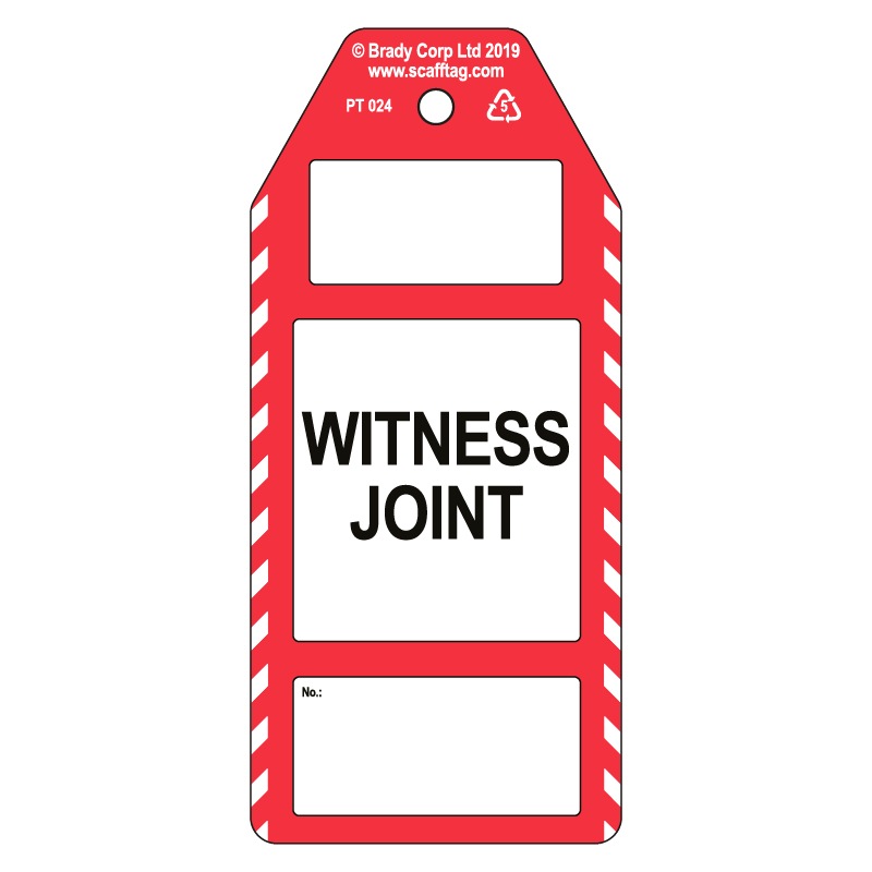 50 x Witness Joint Tags