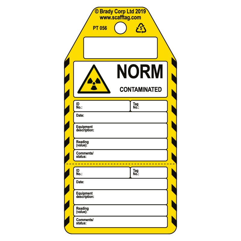 50 x Norm Contaminated 2 Part Tags