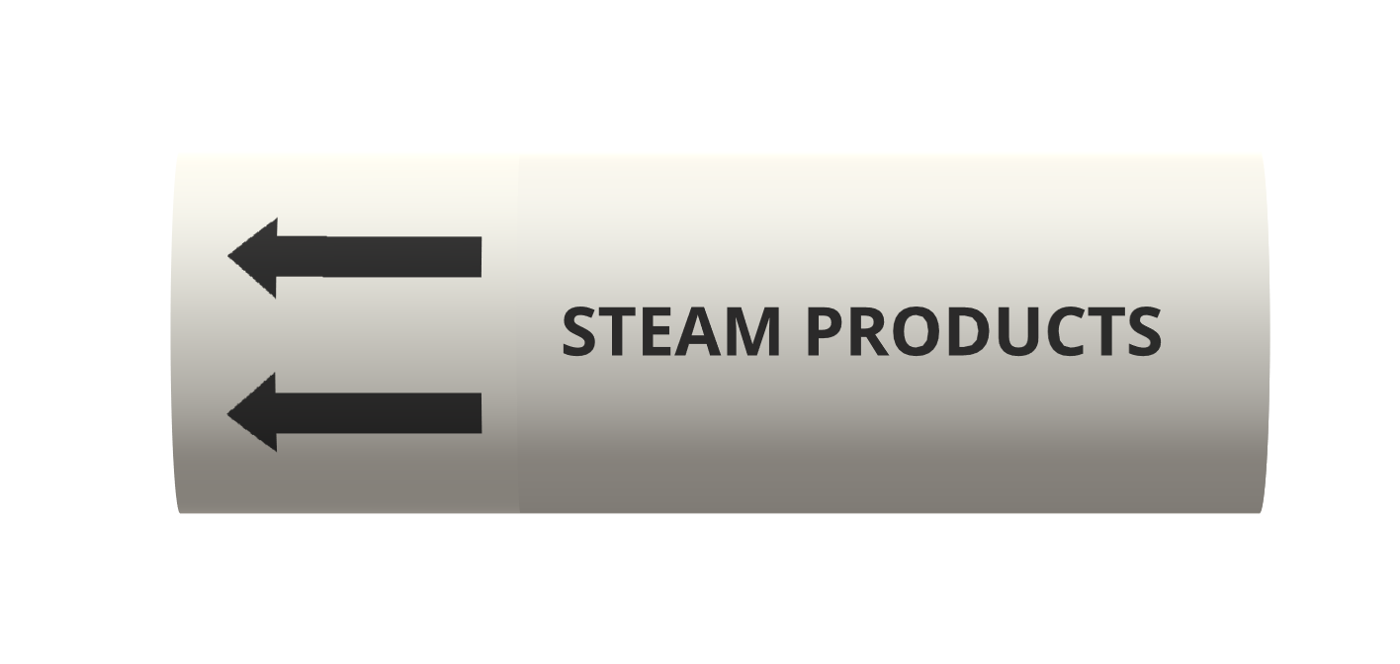 Steam - BS1710 roll form pipe markers