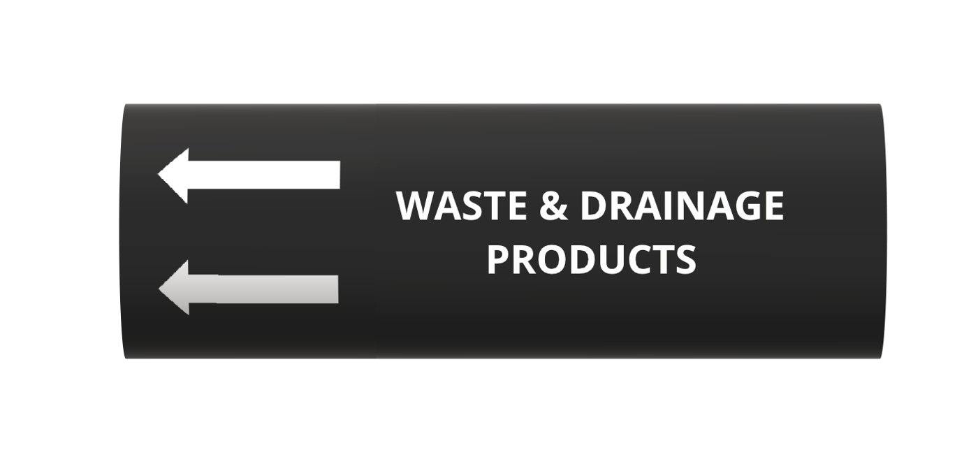 Waste Products - BS1710 roll form pipe markers